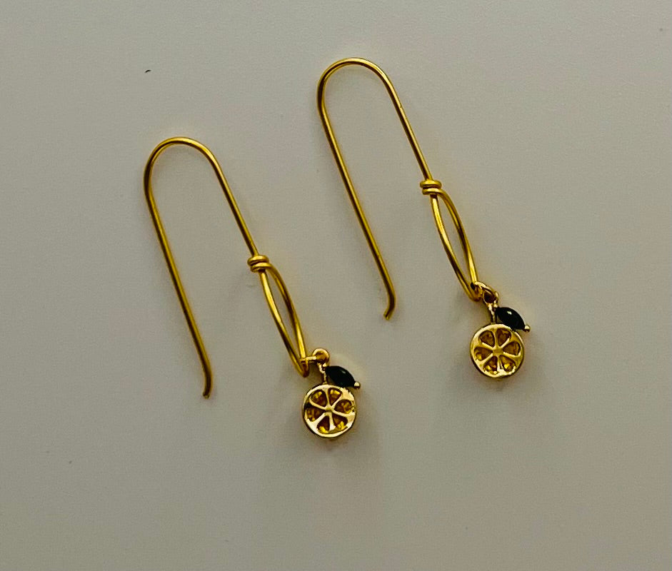 Gold-tone Lemon Drop Earrings