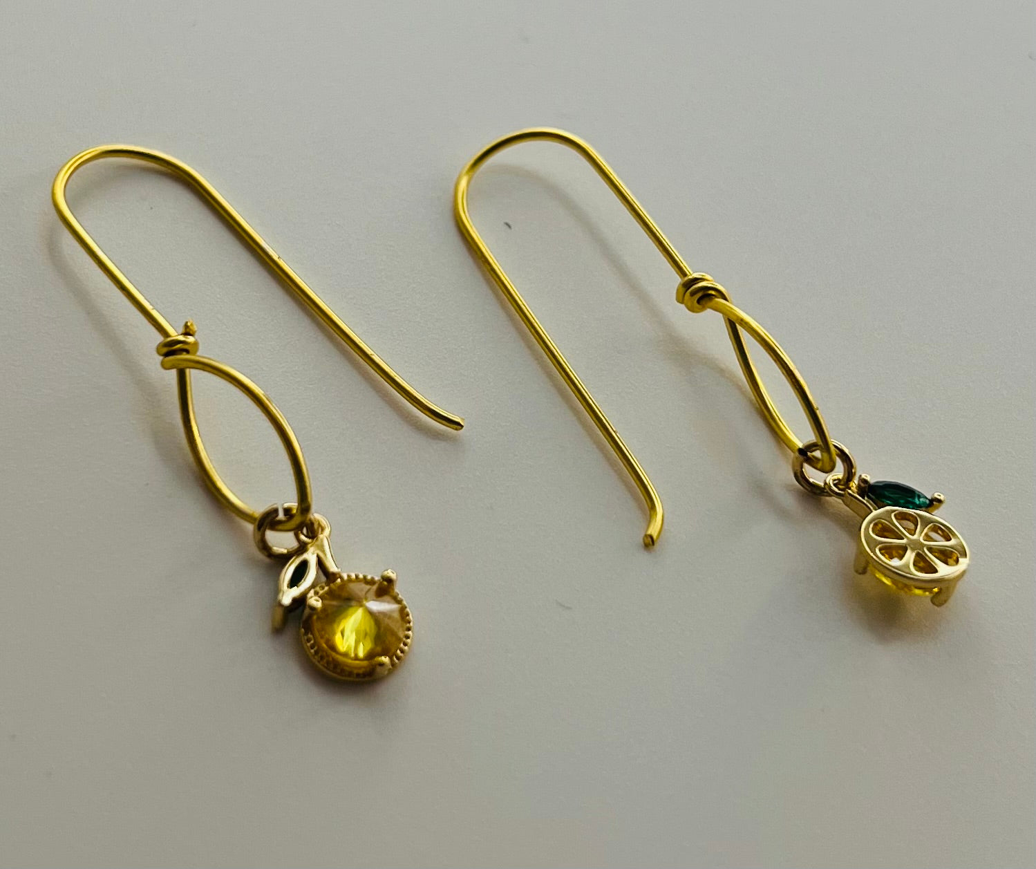 Gold-tone Lemon Drop Earrings