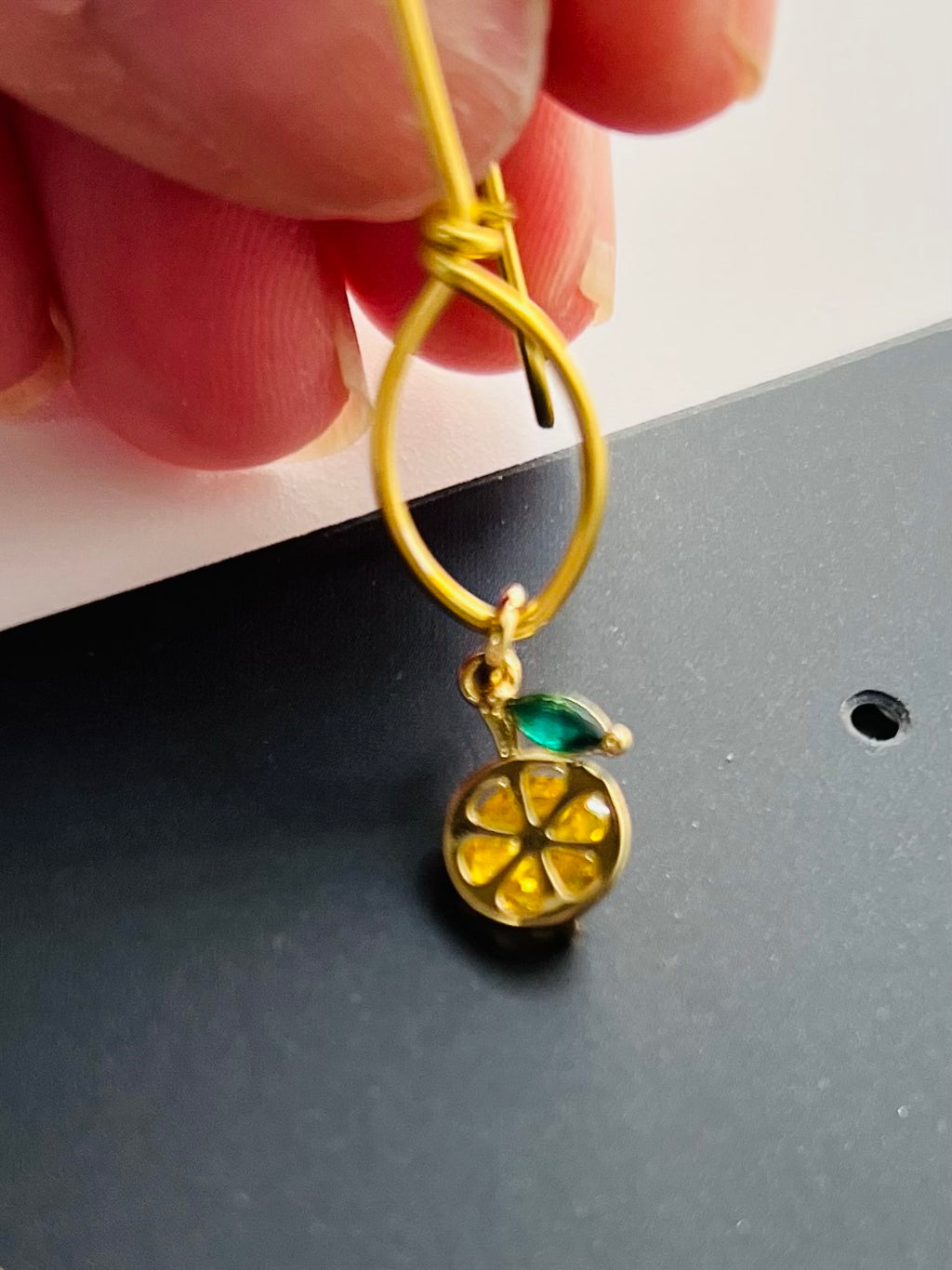 Gold-tone Lemon Drop Earrings