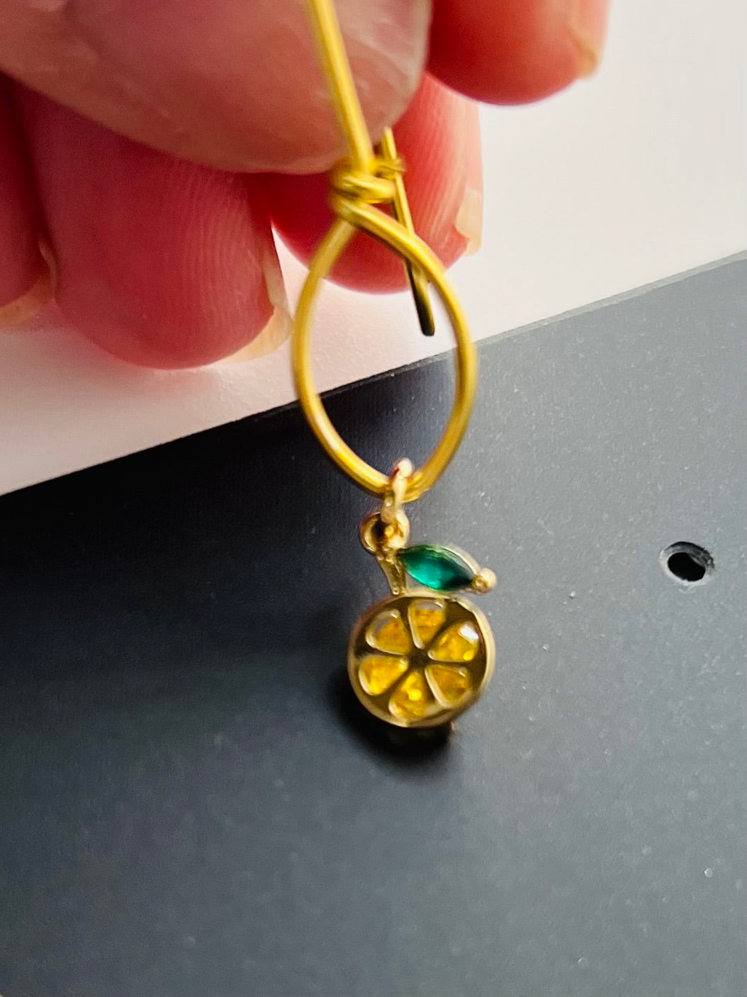 Gold-tone Lemon Drop Earrings